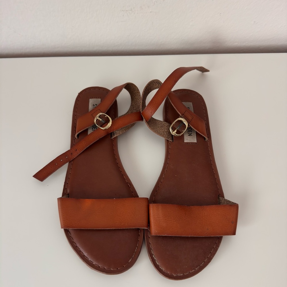 Steve Madden Brown Leather Sandals